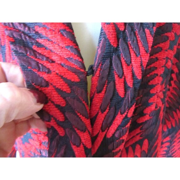 Alice and Olivia Joella Red/Black Short Blazer Jacket SZ M - Picture 4 of 8